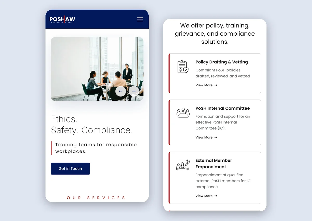 Poshaw website
