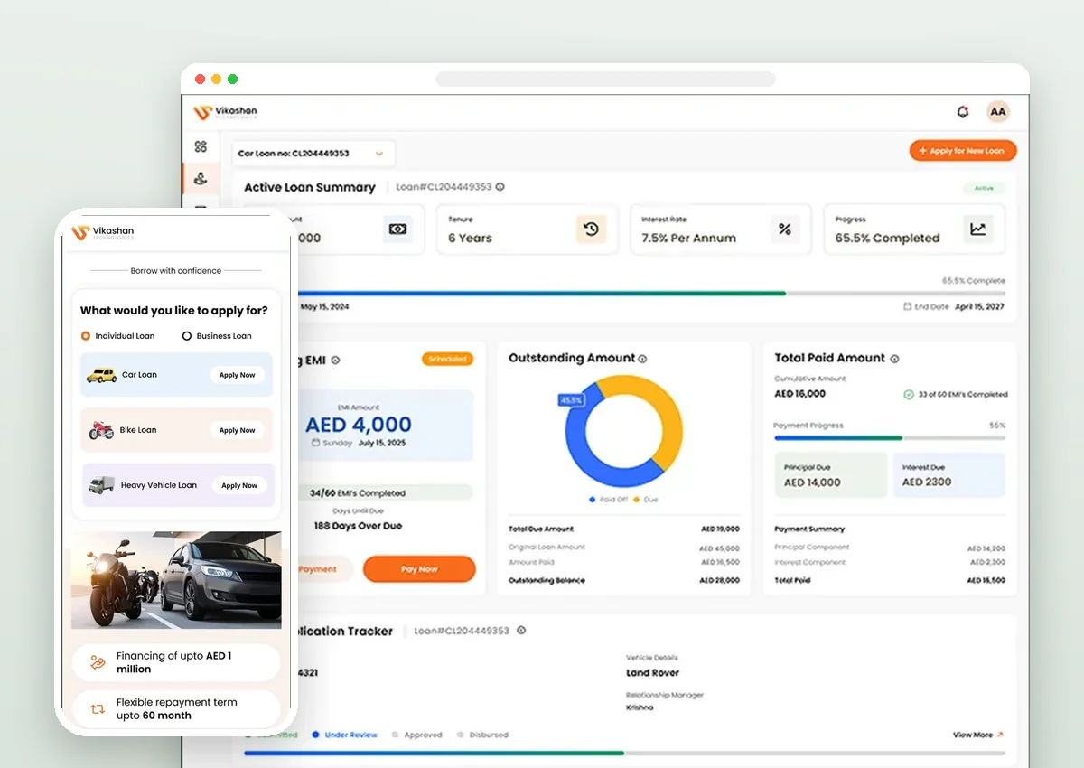 Vikshan Technology digital loan platform app screens