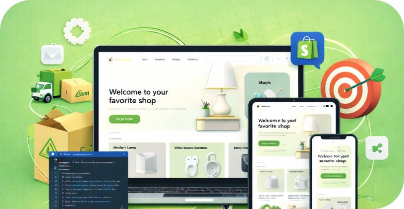 Shopify E-commerce Website illustration